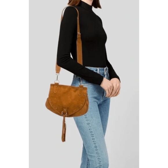 See by Chloé Collins Brown Suede Tassel Boho Prairiecore Crossbody Handbag Purse - Picture 1 of 13